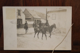 AK 1907 Sissonne Officiers Cavaliers Cpa Carte Photo Infanterie - Sissonne