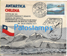 221072 CHILE ANTARTIDA ANTARCTICA COVER CANCEL YEAR 1977 VISITA PRESIDENCIAL NO POSTAL POSTCARD - Chili