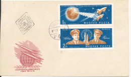 Hungary FDC 4-9-1962 Space Complete Set Of 2 With Cachet - FDC