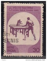 India  Used 1980,  Asian Table Tennis, Sport,   (sample Image) - Gebruikt