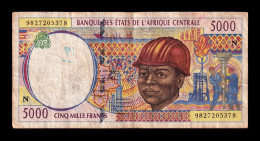 Central African St. - Estados De África Central Guinea Equatorial 5000 Francs 1998 Pick 504Nd Bc F - Guinea Equatoriale