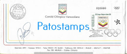 221078 VENEZUELA CARACAS COVER CANCEL YEAR 1996 XXIII JUEGOS OLIMPICOS OLYMPIC GAMES NO POSTAL POSTCARD - Venezuela