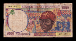 Central African St. - Estados De África Central Gabón 5000 Francs 1994 Pick 404La Bc F - Gabun