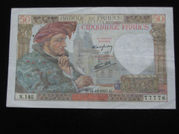 50 Cinquante Francs - Jacques Cœur - 18-12-1941   **** EN ACHAT IMMEDIAT **** - 50 F 1940-1942 ''Jacques Coeur''