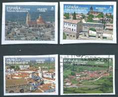 ESPAGNE SPANIEN SPAIN ESPAÑA 202 FROM CARNET CHARMING VILLAGES USED ON PAPER ED 5551-4 MI 5601-4 YT 5293-6 SN 4588a-d - Used Stamps