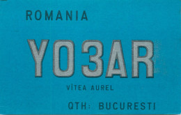 Radio Amateur QSL Card Romania Y03AR Vatea Aurel Bucuresti - Radio Amateur