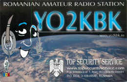 Radio Amateur QSL Card Romania Y02KBK Top Security Service - Radio Amateur