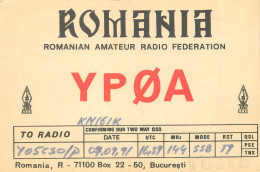 Radio Amateur QSL Card Romania YP0A Y05CSO Bucuresti - Radio Amateur