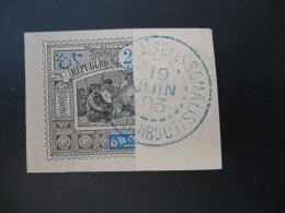 Obock Stamps French Colonies N° 54 A Oblitéré Sur Fragment Moitié Gauche Voir - Gebruikt