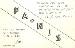 Radio Amateur QSL Card Netherlands Nijmegen PANJS Y05-3553 - Radio Amateur