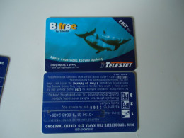 GREECE  USED CARDS PREPAID    MAMAL FISHES - Pesci