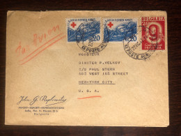 BULGARIA TRAVELLED COVER 1947 YEAR RED CROSS HEALTH MEDICINE - Covers & Documents