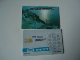 GREECE  USED CARDS 1993  UNIT 500 SANTORINI ISLAND - Landschappen