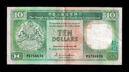 Hong Kong 10 Dollars 1987 Pick 191a Mbc Vf - Hong Kong