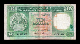 Hong Kong 10 Dollars 1986 Pick 191a Mbc Vf - Hongkong