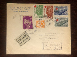 BULGARIA TRAVELLED COVER REGISTERED LETTER 1948 YEAR RED CROSS HEALTH MEDICINE - Cartas & Documentos