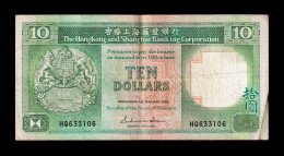 Hong Kong 10 Dollars 1986 Pick 191a Mbc Vf - Hong Kong