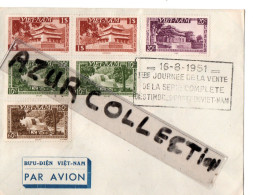 LETTRE  . 1ERE JOURNEE SERIE COMPLETTE . 1951 - Viêt-Nam