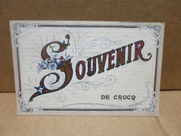 CROCQ (23) Carte Fantaisie Souvenir Paillettes - Crocq