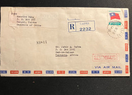 1988 Taiwan Registered Letter To Tanzania (Unusual Destination) - Storia Postale