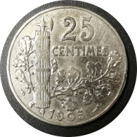 Monnaie France - 1905 - 25 Centimes Patey 2ème Type - 25 Centimes