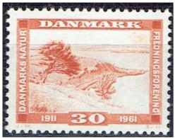 DENMARK DANMARK DÄNEMARK  1961 Michel 389 MH(*). Dänische Naturfreundevereinigung Nature Conservation Association - Unused Stamps