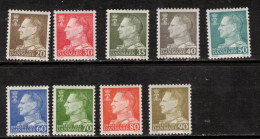 KING FREDERIK DENMARK DANMARK DÄNEMARK 1961 Mi 390 - 398 MH(*) - Nuevos