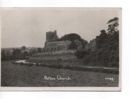 REAL PHOTOGRAPHIC POSTCARD - POTTON CHURCH - POTTON NEAR BEDFORDSHIRE WITH GOOD POTTON POSTMARK - Other & Unclassified