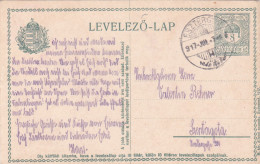 Hungary  Correspondence Valentin Rehmev POSTCARD STATIONERY, 1917, HUNGARY - Interi Postali