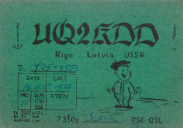 Radio Amateur QSL Card Latvia UQ2RDD USSR Y05-3553 - Radio Amateur