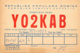 Radio Amateur QSL Card Romania Y02KAB Y05-3553 - Radio Amateur