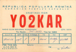Radio Amateur QSL Card Romania Y02KAR Hunedoara Y05-3553 - Radio Amateur