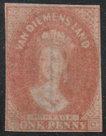 Tasmania SG27 1863 1d Brick Red - Used Stamps