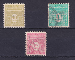 TIMBRE FRANCE N° 623.624.625 OBLITERE - 1944-45 Triumphbogen