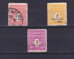 TIMBRE FRANCE N° 708.709.711 OBLITERE - 1944-45 Arc De Triomphe