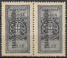 PORTUGAL; Early Revenue Fine Alfandega De Lisboa Tabaco Despachado TAX  OVERPRINT TABACO ESTRANGEIRO  PAIR MNH RARE - Unused Stamps