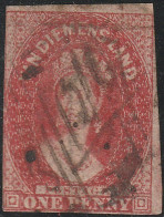 Tasmania SG29 1867 1d Carmine Revenue Use - Used Stamps