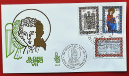 VATICANO VATIKAN VATICAN 1985 SAN GREGORIO SAINT GREGOR VENETIA COVER FDC - Briefe U. Dokumente