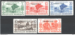 Nuove Ebridi 1953 Segnatasse Y.T.T26/30 **/MNH VF/F - Neufs