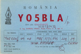 Radio Amateur QSL Card Romania Y05BLA Durdeu Vasile Cluj Y05CSO - Radio Amateur