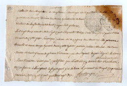 VP22.869 - 1790 - Cachet De Généralité De TOURS - Paroisse De MAYET, Diocèse LE MANS, Election De LA FLECHE ...... - Seals Of Generality