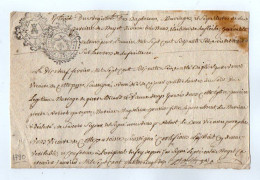 VP22.871 - 1790 - Cachet De Généralité De TOURS - Paroisse De MAYET, Diocèse LE MANS, Election De LA FLECHE .... - Seals Of Generality