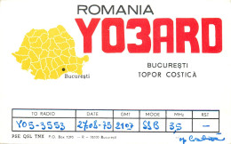 Radio Amateur QSL Card Romania Y03ARD Bucuresti Topor Costica - Radio Amateur