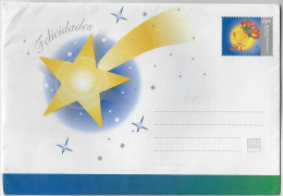 Argentina 2009 Postal Stationery Cover Christmas Star Happiness Greeting Card Included Unused - Ganzsachen