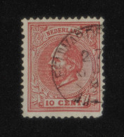 NETHERLANDS 1872, ERROR, King William III, Mi #21, Used, CV: €50 - Variedades Y Curiosidades