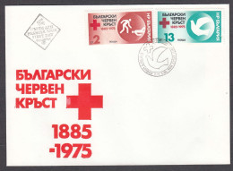 Bulgaria 1975 - 90 Years Bulgarian Red Cross, Mi-Nr. 2448/29, FDC - FDC
