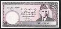 PAKISTAN  P40f  50 RUPEES  1985 #EAK  Signature 13 Urdu Text Line B    UNC. - Pakistán