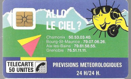 CARTE-PUBLIC-1988-F 25-SO2-50U- N°Série Pe 0569-ALLO LE CIEL-UTILISEE-TBE - 1988