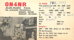 Radio Amateur QSL Card Belgium Brabant ON4NR Jean Marie Paul Y05-3553 - Radio Amateur