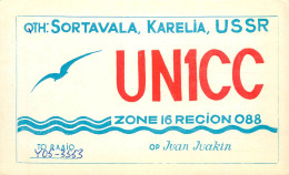 Radio Amateur QSL Card USSR Karelia Sortavala UN1CC Ivan Ivakin - Radio Amateur